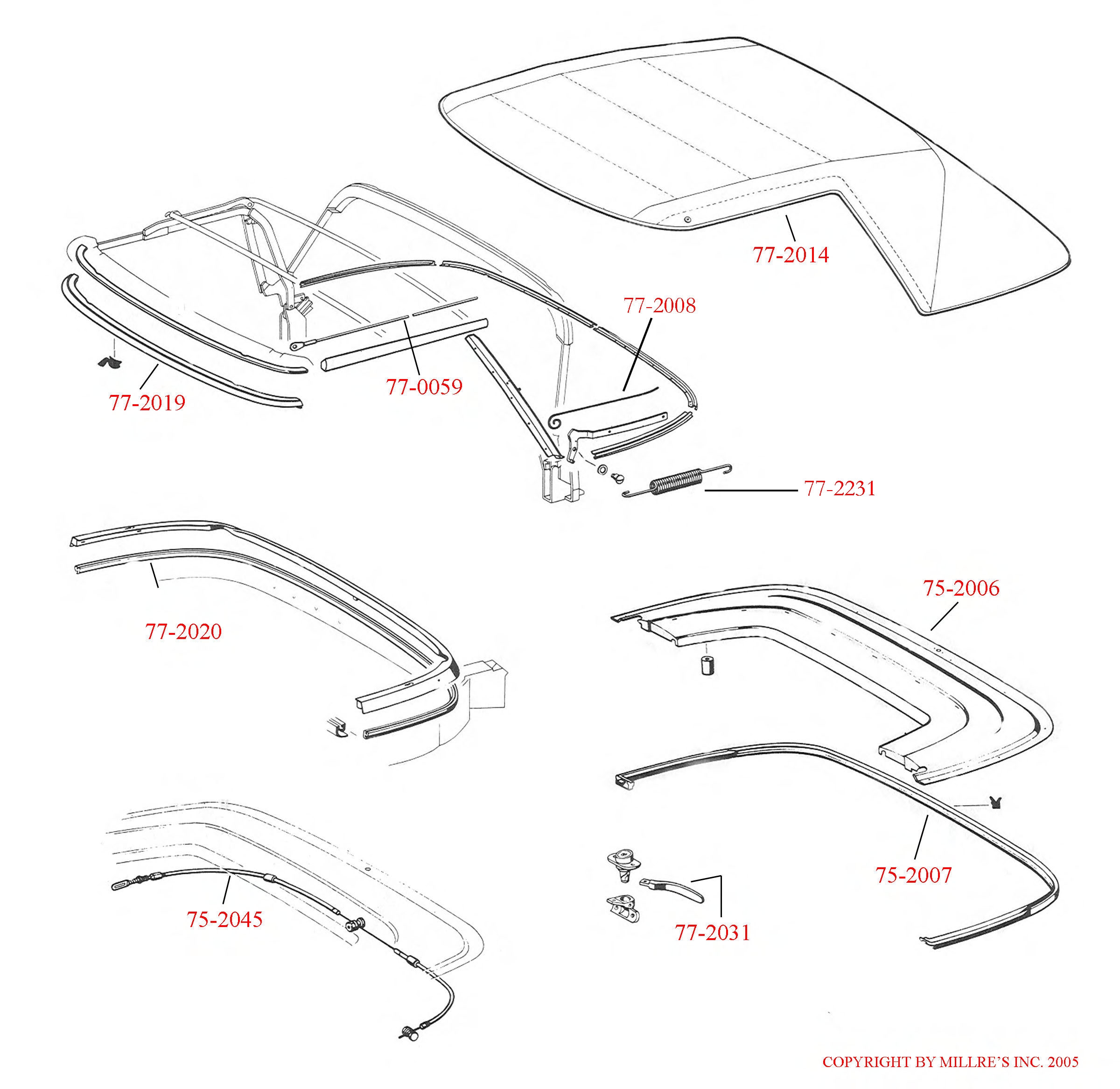 TOP CASE COVER CABLE