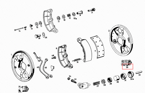 RIGHT EARLY WHEEL CYLINDER