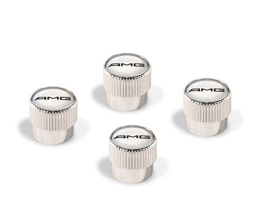 AMG Chrome Valve Stem Caps Set of 4