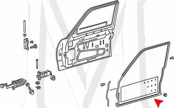 DOOR SEAL, FRONT RIGHT