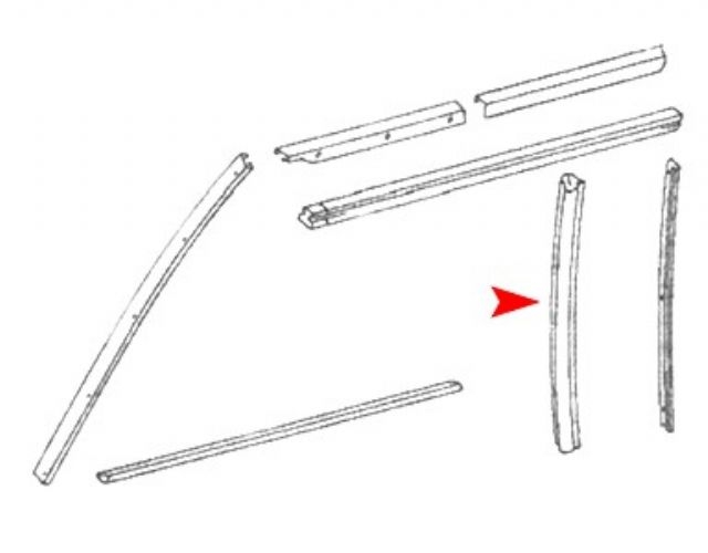 DOOR GLASS SEAL - REAR