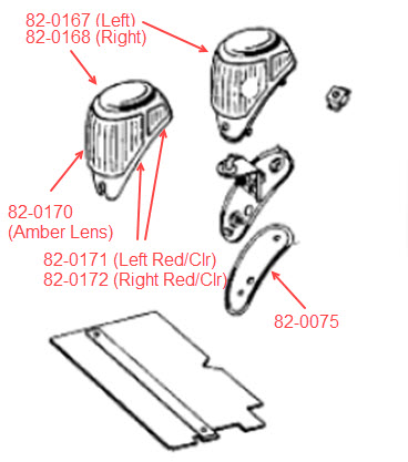 TURN SIGNAL LENS LHS (RED CLR)