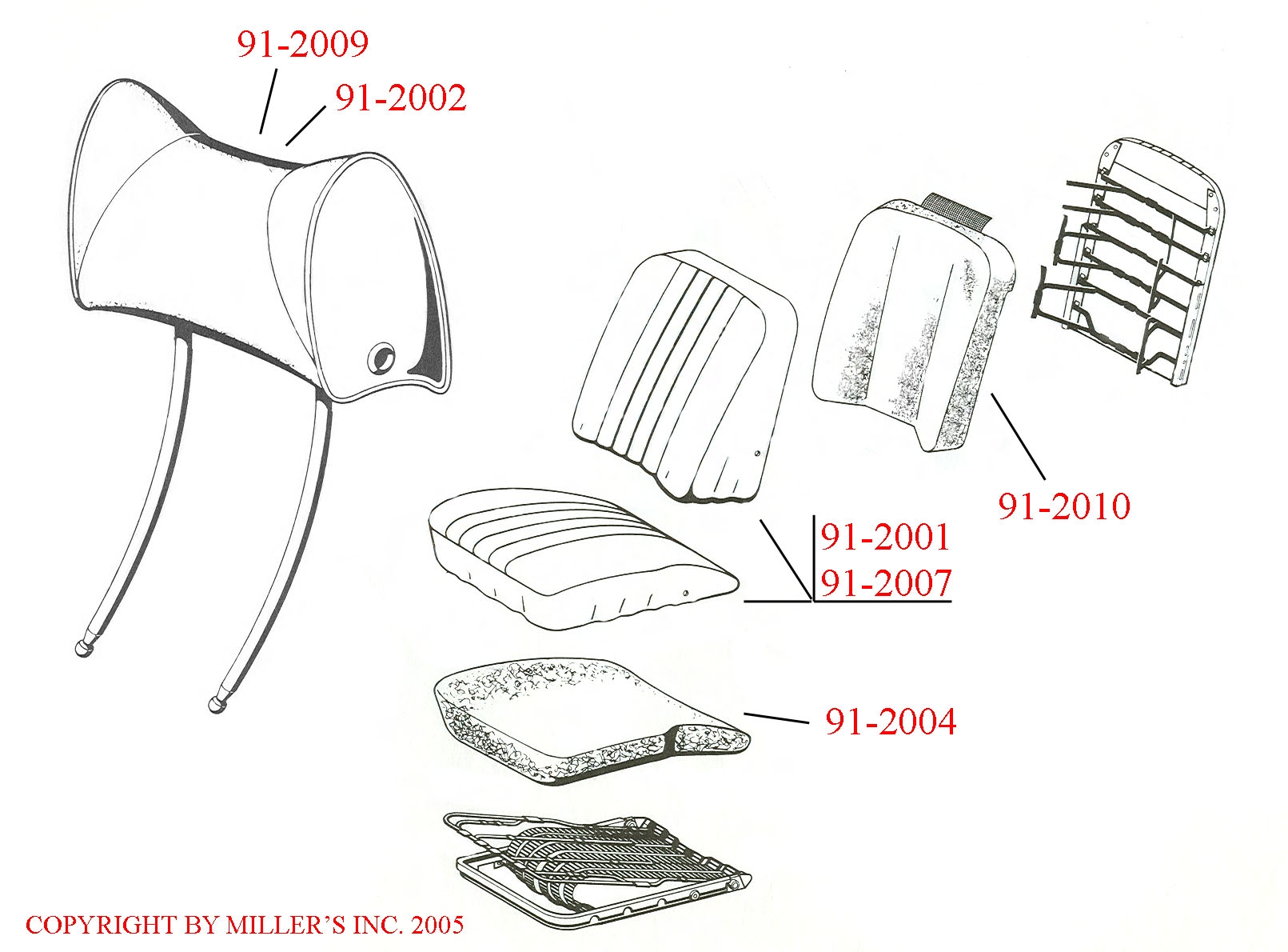 230SL 250SL 280SL SEAT KIT - MB TEX