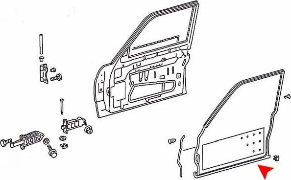 DOOR SEAL, FRONT RIGHT