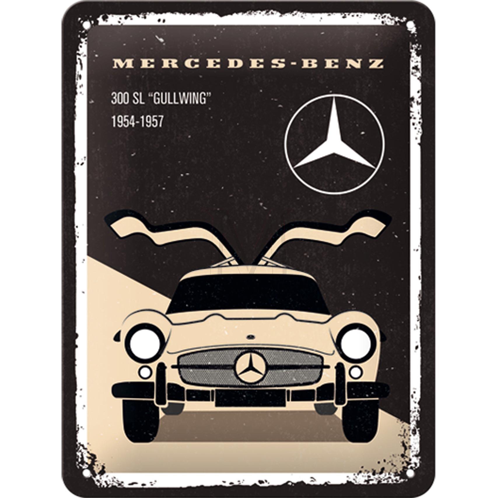 Mercedes-Benz Tin Sign 300 SL beige