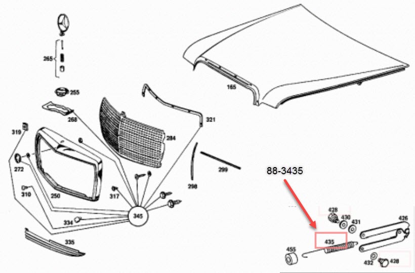 HOOD HINGE SPRING