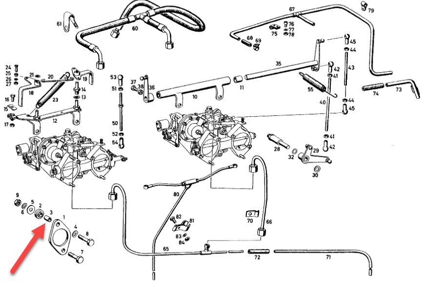 CAUBURETOR TO INTAKE MANIFOLD SLEEV