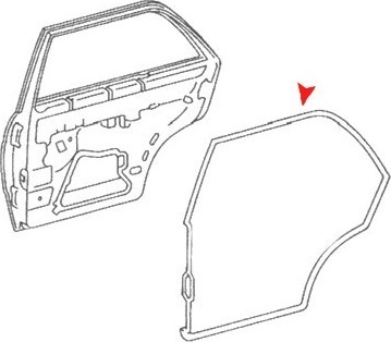 DOOR SEAL, REAR RIGHT